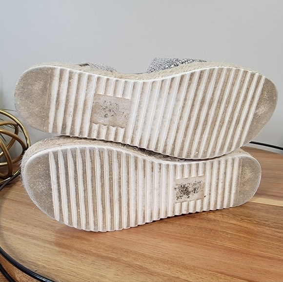 Soda Snake Print Espadrilles Sandals Wedges Size 7 - Picture 13 of 14